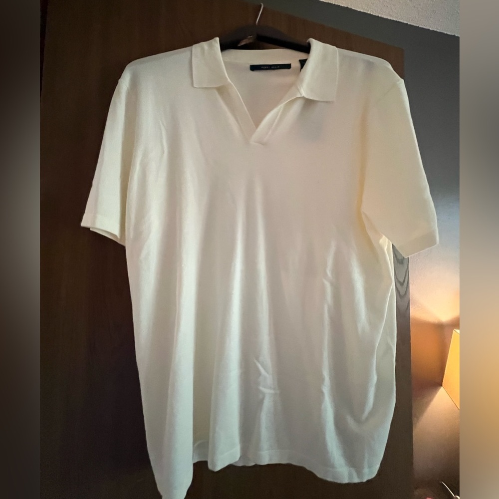 Perry Ellis Tech Knit Open Collar Polo